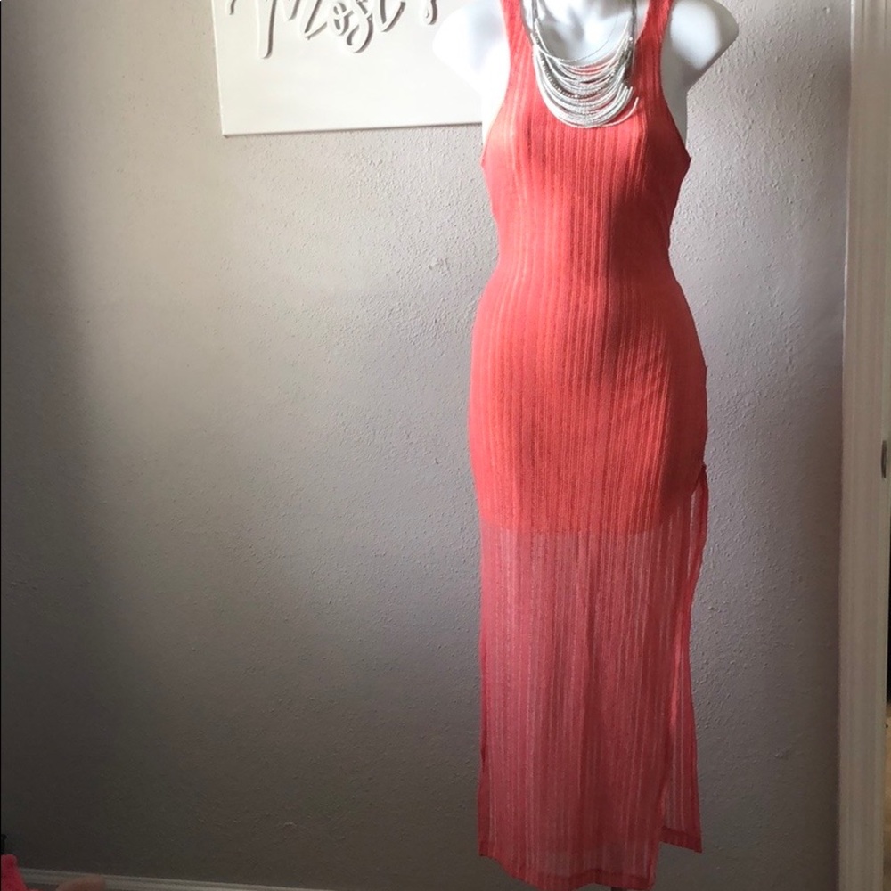 Salmon Maxi Dress